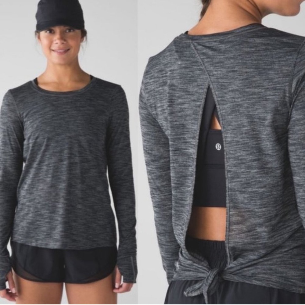 Lululemon Tie Open Back Long Sleeve Shirt